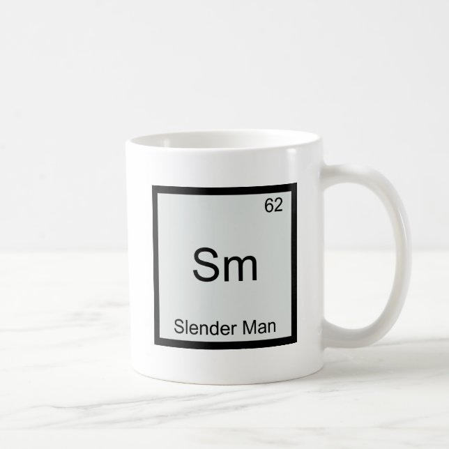 Sm - Slender Man Meme Chemistry Periodic Bord Kaffemugg (Höger)