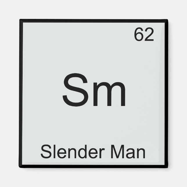 Sm - Smalman Roligt Kemiskt Element Symbol Magnet (Framsidan)