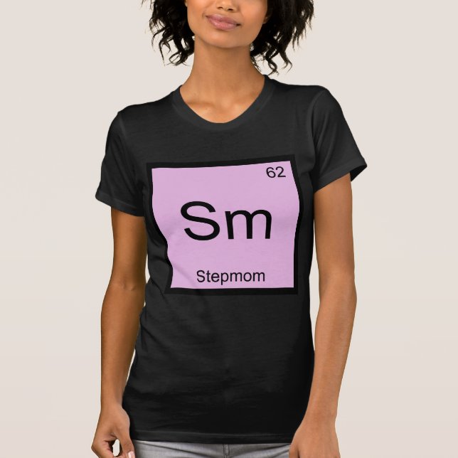 Sm - Styvmamma Rolig Kemiskt Elementsymbol T-shirt (Framsida)