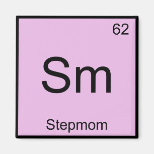 Sm - Styvmamma Rollig Kemiskt Elemente Symbol T-Sh Magnet