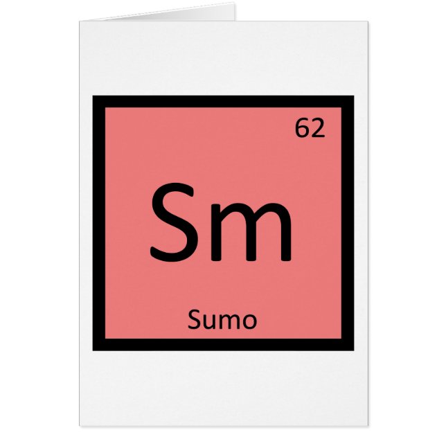 Sm - Sumobrottning Kemisk Periodisk Tabell Hälsningskort (Framsidan)