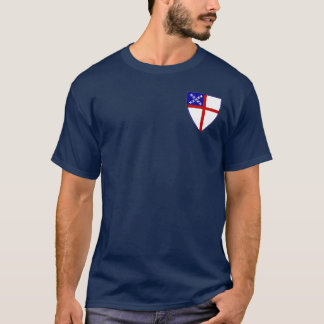 Sm-T-tröjablått med skyddar Tee Shirt