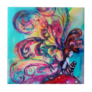 SMÅ ÄLF AV MUSHROOMER KAKELPLATTA