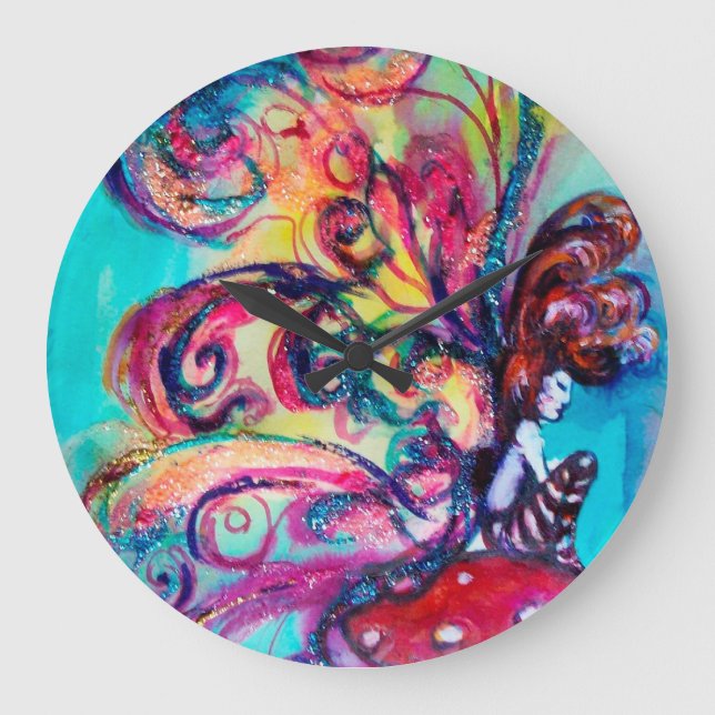 SMÅ ÄLF AV MUSHROOMER STOR KLOCKA (Framsida)