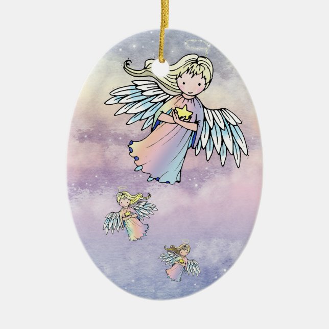 Små Änglars Julgransprydnad Keramik (Framsidan)