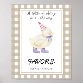 Små anka Baby shower presenter Poster