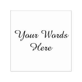 Små anpassade ord med elegant teckensnitt, personl självfärgande stämpel