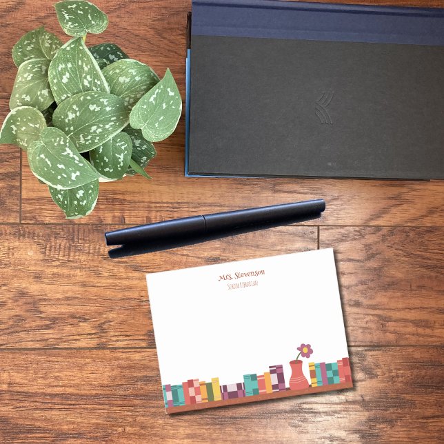 Små anteckningar i skolbibliotekarien Bookshelf Post-it Block (Skapare uppladdad)