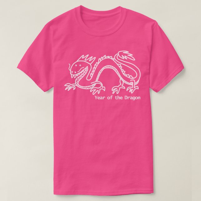 Små år av den vita linjen Dragon T Shirt (Design framsida)