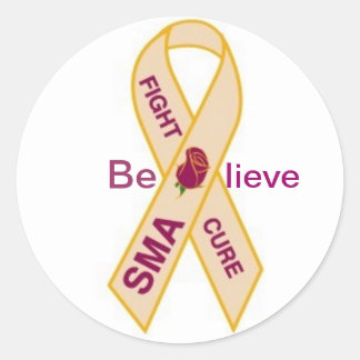 SMA AWARENESS RIBBON RUNT KLISTERMÄRKE