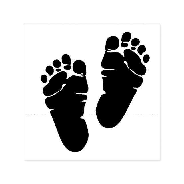 Små babyfötter Baby fotavtryck stämpel för babysho (Design)
