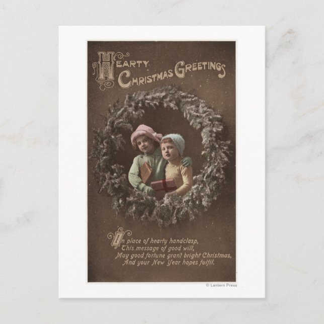 Små barn i Armclasp Vykort (Framsida)