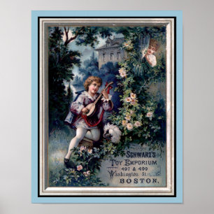 Små barn som spelar mandolin poster