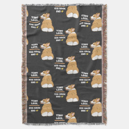 Små ben stor bakdel | Corgi hundälskare Filt