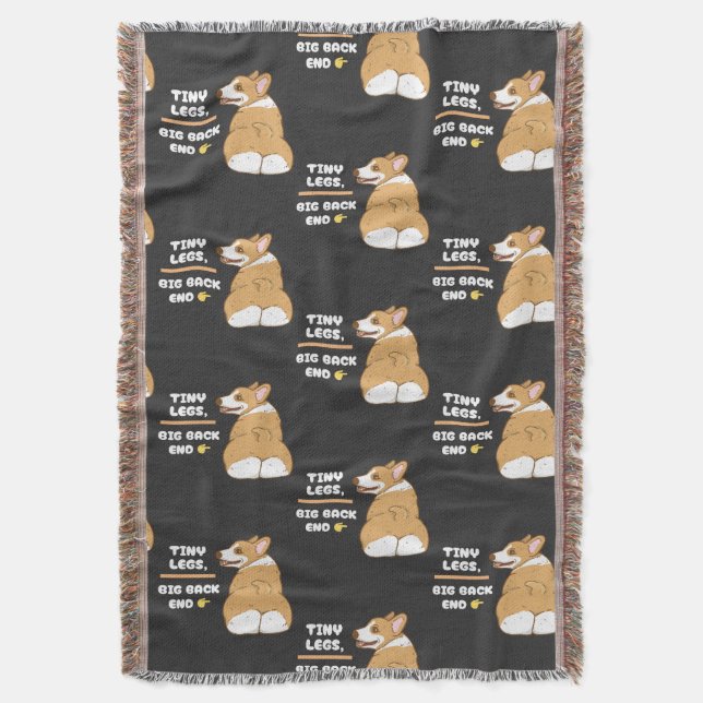 Små ben stor bakdel | Corgi hundälskare Filt (Framsidan Vertikal)