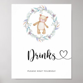 Små björnar Drinks hjälper dig själv Poster