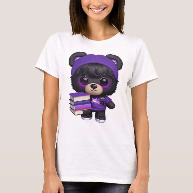 Små björnar går till skolan som vill gå med t shirt (Framsida)