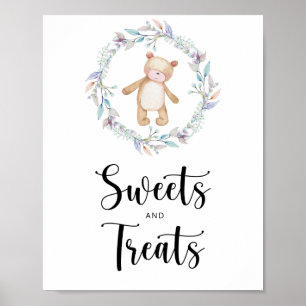 små björnsvets och barndusch. poster