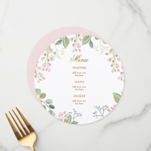 Små blommor av rosa meny