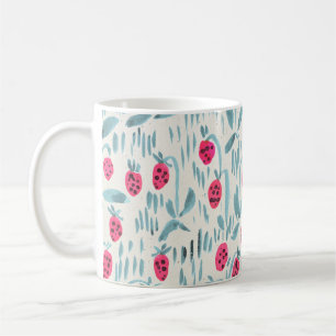 Små blommor: Vattenfärgade, sömlösa Kaffemugg