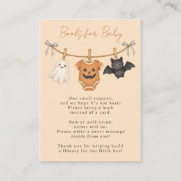 Små Boo Halloween Baby Shower Böcker för Bebis Tilläggskort