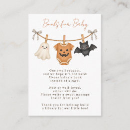 Små Boo Halloween Baby Shower Böcker för Bebis Tilläggskort
