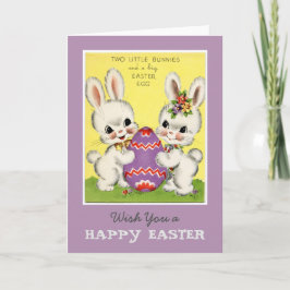 Små bunnier och Påskägg Greeting Card Helgkort