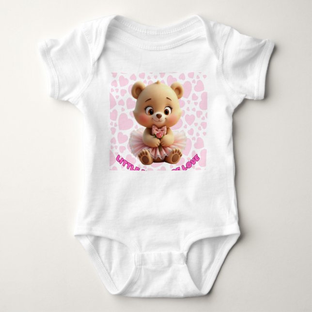 Små bunten Kärlek-Baby i Tutu Des T Shirt (Framsida)