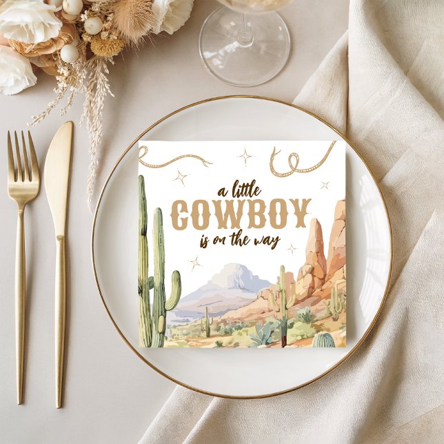 Små Cowboy Baby Shower Servetter (Skapare uppladdad)