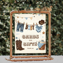 Små cowboykort och gåvor från bok poster