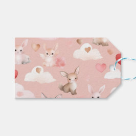 Små Cupid-djur presentkort – Vattenfärg Pastell Presentetikett