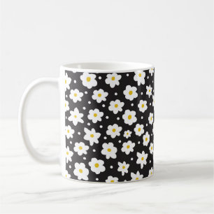 Små daisy, vintage, sömlös bakgrund. kaffemugg