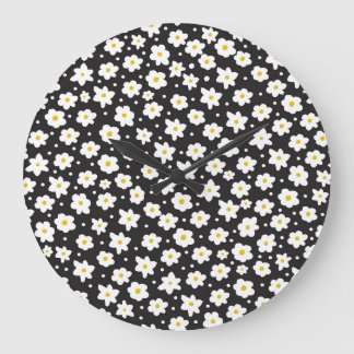 Små daisy, vintage, sömlös bakgrund. stor klocka