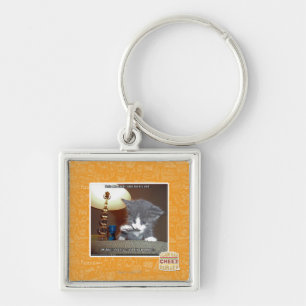 Små Dats en kliver pälsfodrar mig Fyrkantig Silverfärgad Nyckelring