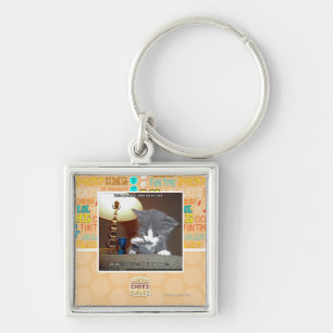 Små Dats en kliver pälsfodrar mig Fyrkantig Silverfärgad Nyckelring