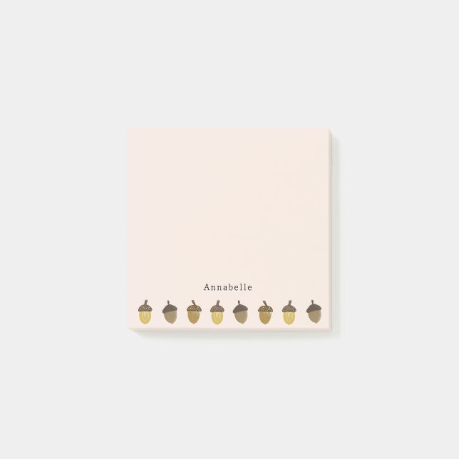 Små ekon med Personlig Namn Post-it Block (Framsida)