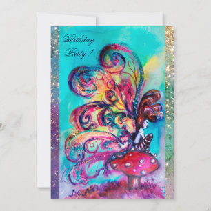 SMÅ ELF AV MUSHROOMER,rosa gult blå gnistra Meddelande