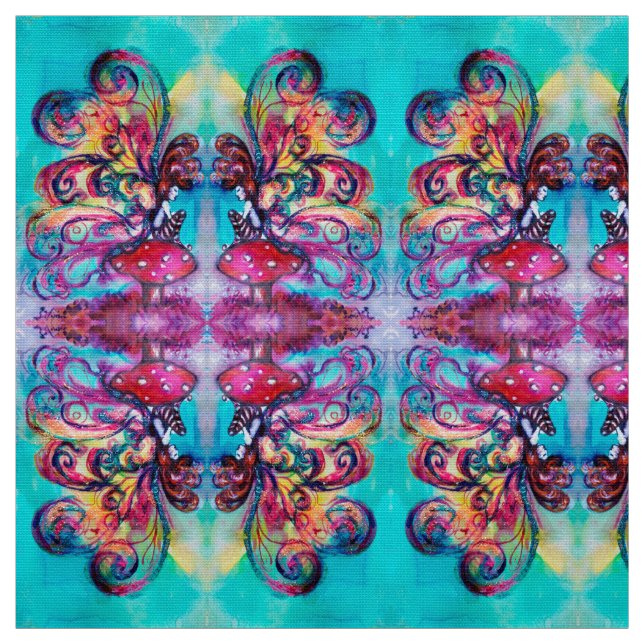 Små Elf av svampar Fantasy Tyg (Provkarta)