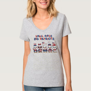 Små fåglar stora patrioter t shirt
