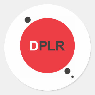 Små fästdon runt klistermärke