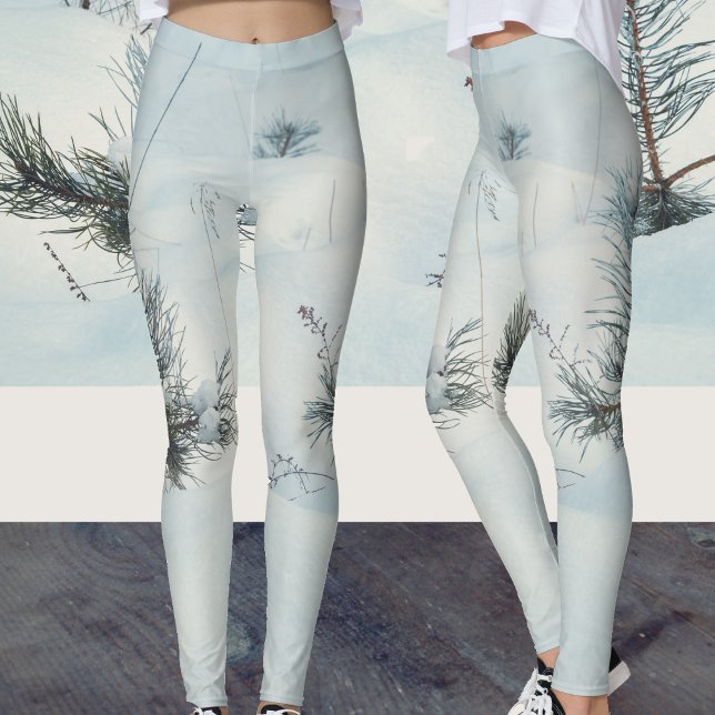 Små fjädrar täckta med färska snö leggings (Skapare uppladdad)