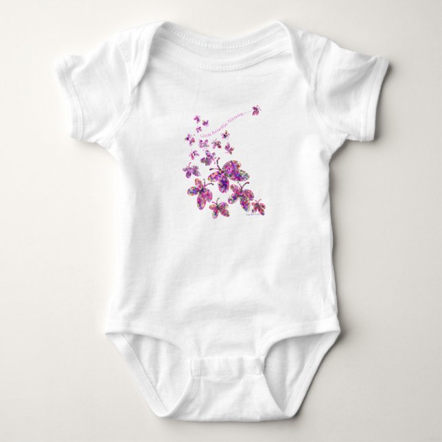Små fjärilar fladdrande t shirt (Framsida)