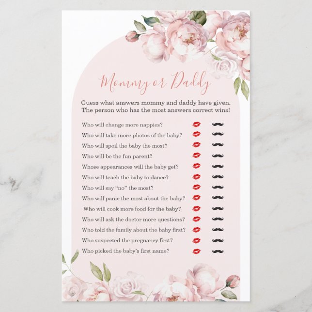 Små flicka med rosa blommor Baby In Bloom Mamma el (Framsida)