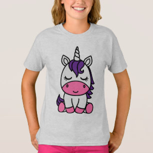 Små Flickor Enhörning Pony T Shirt