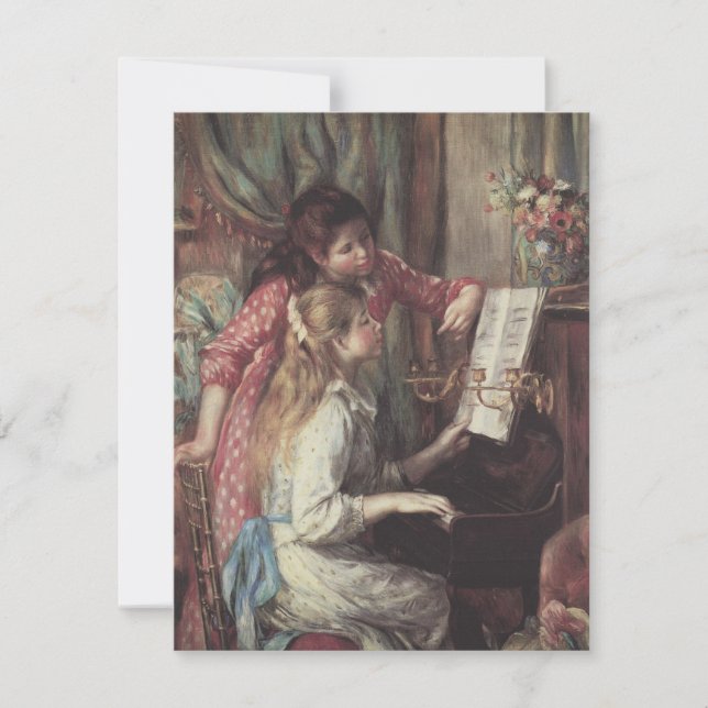 Små flickor vid pianot av Pierre Renoir (Framsida)