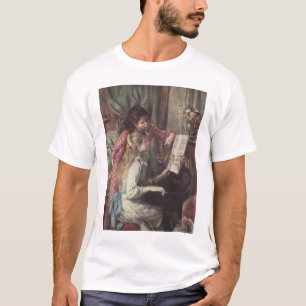 Små flickor vid pianot av Pierre Renoir Tee Shirt