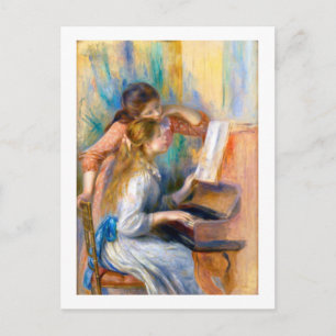 Små flickor vid pianot, Renoir Vykort