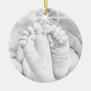Små foder från Baby Julgransprydnad Keramik