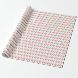 Små Folk Tulpaner Blocktryck Blekt Rosa Presentpapper