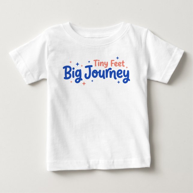 Små fötter stor resa t shirt (Framsida)